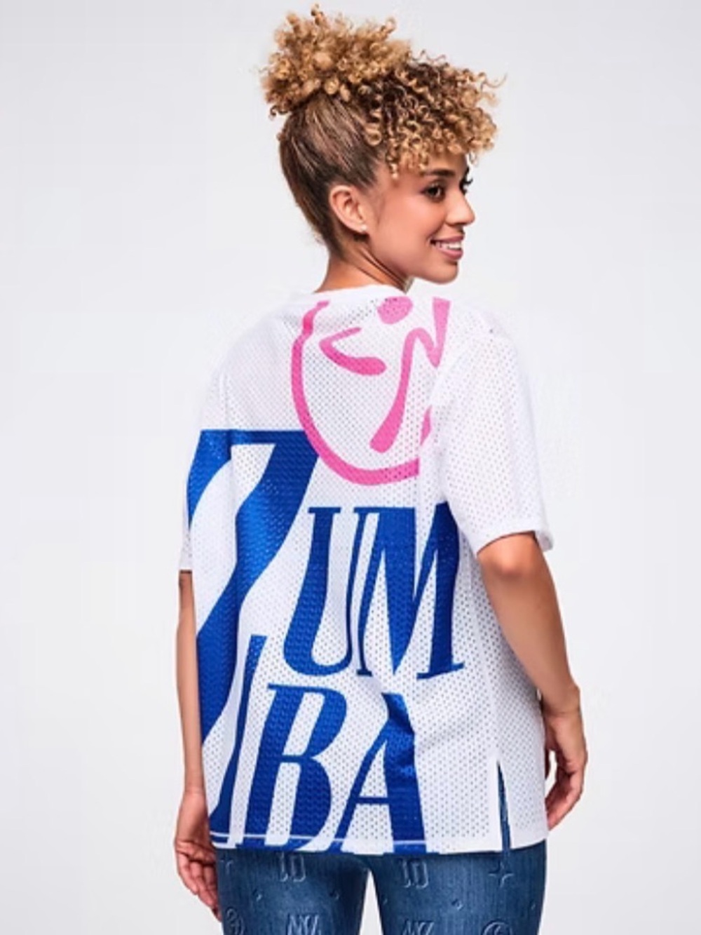 Zumba Wear Dale-Z Mesh Boxy Top - Wear It Out White SIZE SMALL
